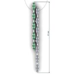 Pandantiv coloana infinit 51 mm cu diamante verzi si albe ESP26