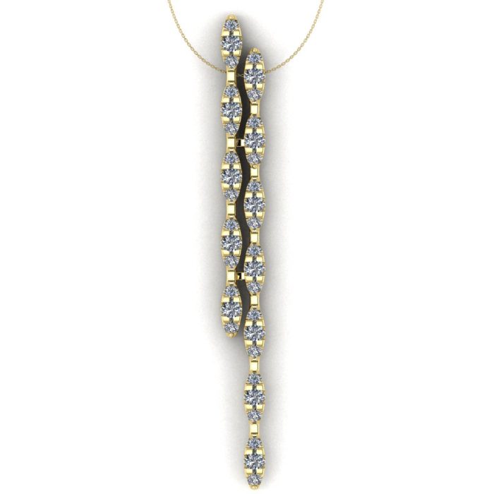 Pandantiv infinit cu diamante din aur 18k ESP26