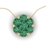 Pandantiv din aur cu diamant verde ESP16