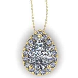Pandantiv cu diamante din aur galben ESP24