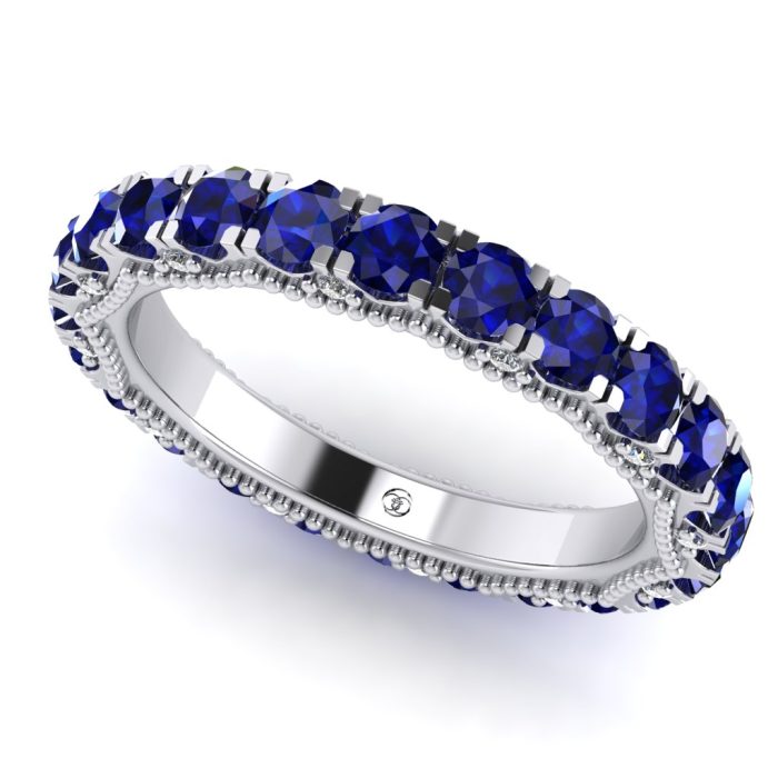 nel eternity tennis aur alb cu safire albastre si diamante ES138